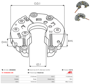 Pont de diode alternateur ARC6065S