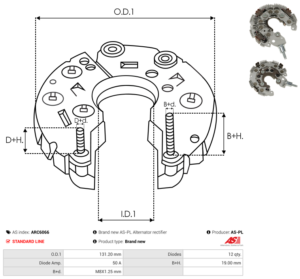 Pont de diode alternateur ARC6066