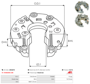 Pont de diode alternateur ARC6075