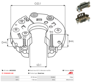 Pont de diode alternateur ARC5292S