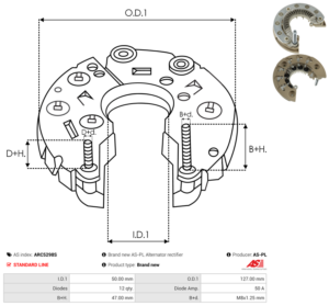 Pont de diode alternateur ARC5298S
