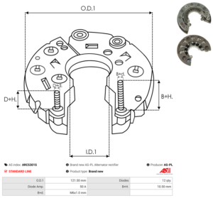 Pont de diode alternateur ARC5301S