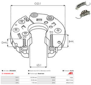 Pont de diode alternateur ARC5303S