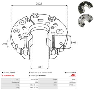 Pont de diode alternateur ARC0141