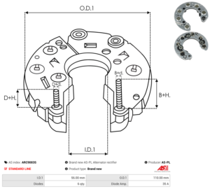 Pont de diode alternateur ARC9083S