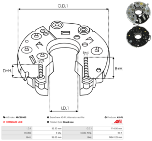 Pont de diode alternateur ARC9090S