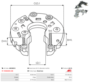 Pont de diode alternateur ARC9091S