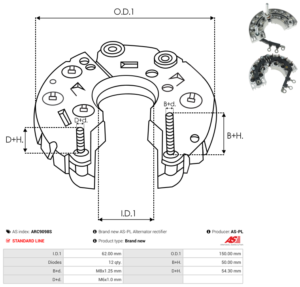 Pont de diode alternateur ARC9098S