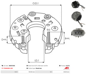 Pont de diode alternateur ARC9104S