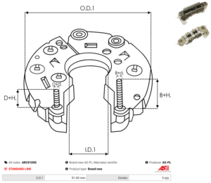 Pont de diode alternateur ARC9109S