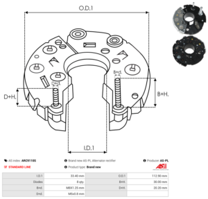 Pont de diode alternateur ARC9110S