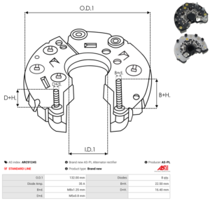 Pont de diode alternateur ARC9124S