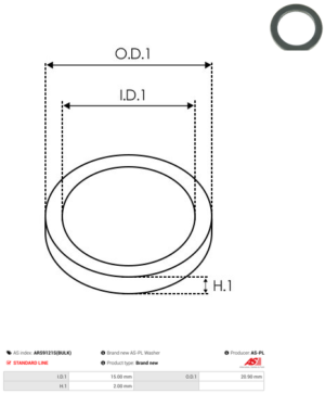Vis/Ecrou ARS9121S(BULK)
