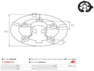 Pont de diode alternateur ARS9126S