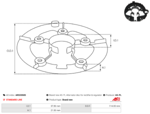Pont de diode alternateur ARS2050S