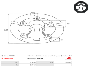 Pont de diode alternateur ARS2051S