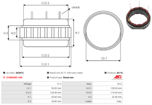 Stator alternateur AS2012