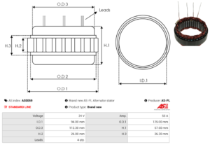Stator alternateur AS0059