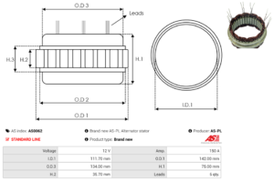 Stator alternateur AS0062