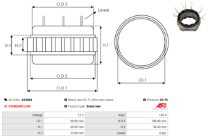 Stator alternateur AS0064