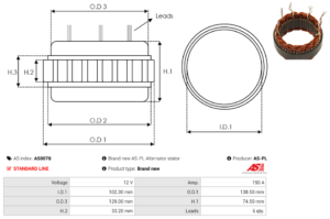 Stator alternateur AS0070