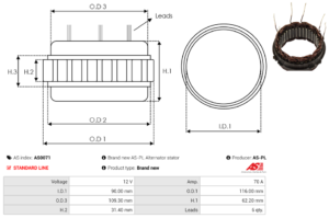 Stator alternateur AS0071