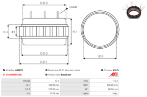 Stator alternateur AS0073