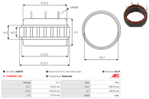 Stator alternateur AS0075