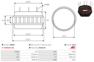 Stator alternateur AS0076