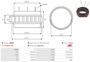 Stator alternateur AS0086