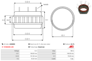 Stator alternateur AS0089S