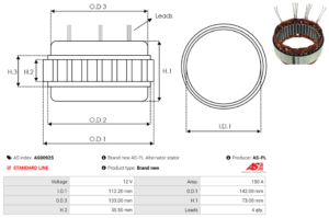 Stator alternateur AS0092S