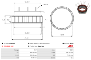 Stator alternateur AS0094S