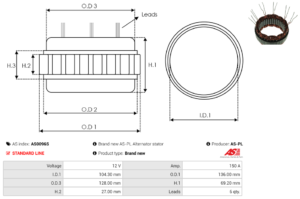 Stator alternateur AS0096S