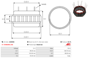 Stator alternateur AS0098S