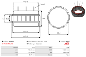 Stator alternateur AS0099S