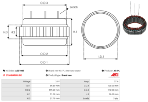 Stator alternateur AS0100S