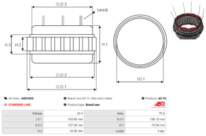 Stator alternateur AS0102S