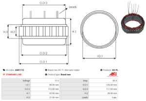 Stator alternateur AS0111S