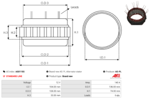 Stator alternateur AS0115S