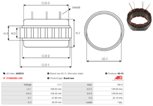 Stator alternateur AS2015