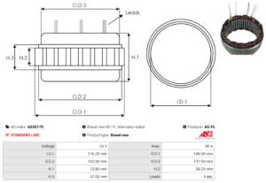 Stator alternateur AS2017S