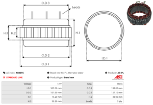 Stator alternateur AS0015