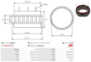 Stator alternateur AS2027S