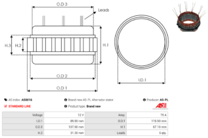 Stator alternateur AS0016
