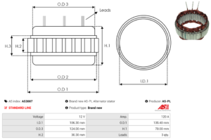 Stator alternateur AS3007