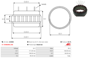 Stator alternateur AS3008
