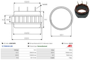 Stator alternateur AS3016PR