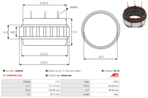 Stator alternateur AS3018