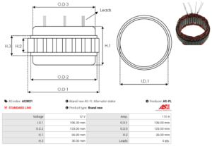 Stator alternateur AS3021